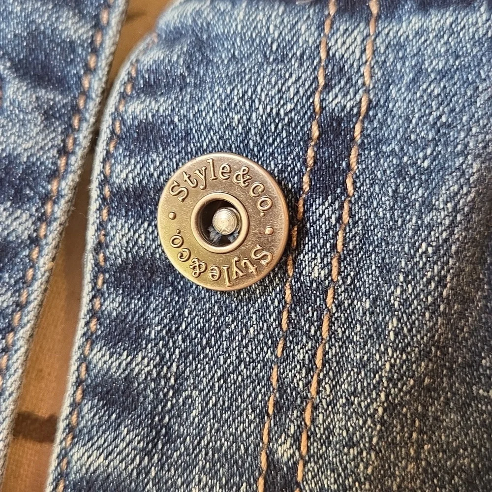 Style & Co. Denim Blue Women's Jacket Size Medium - Picture 4 of 8